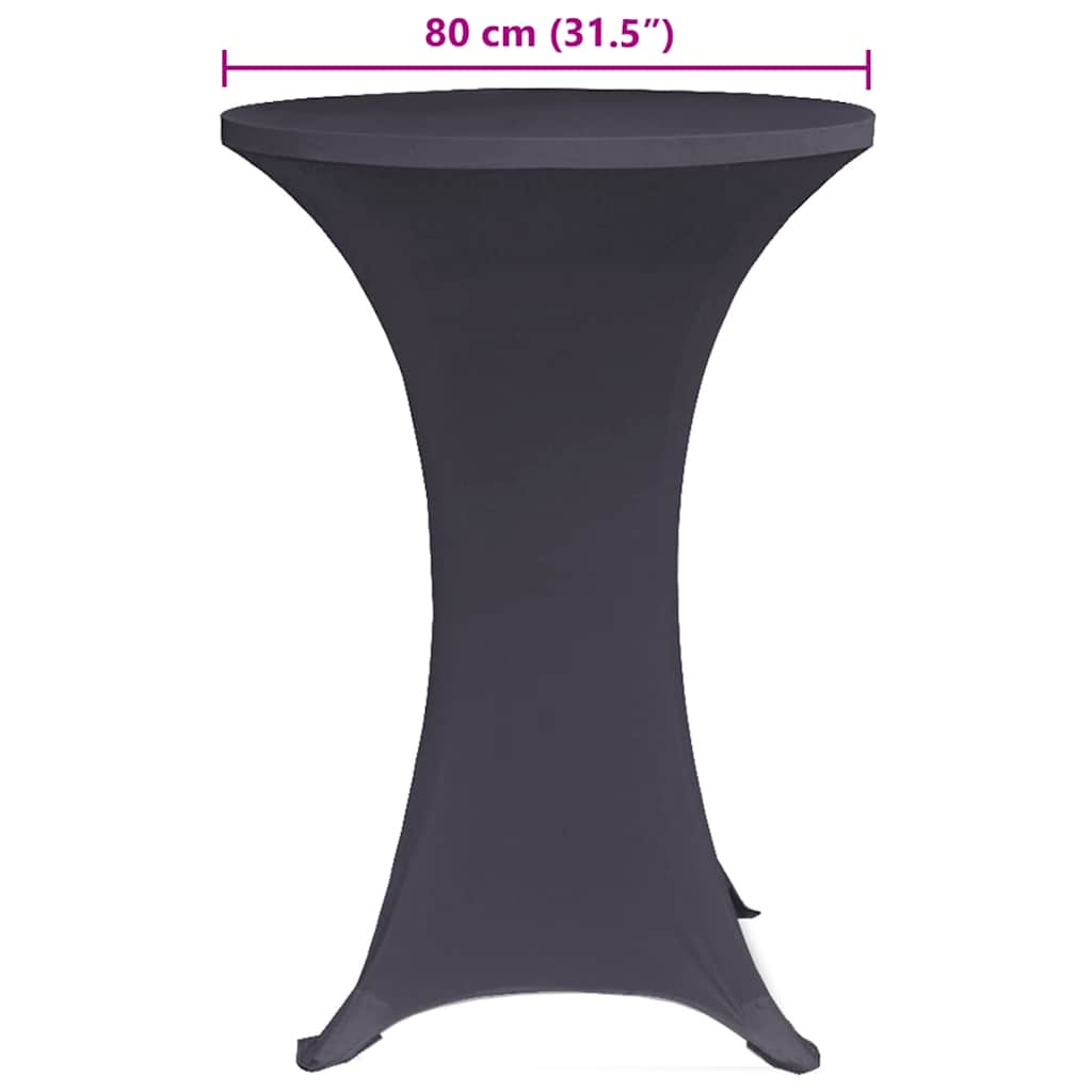 Rastezljivi stolnjak 4 kom 80 cm antracit