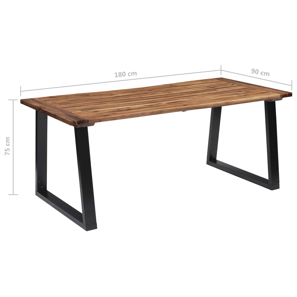 Blagovaonski stol od masivnog bagremovog drva 180 x 90 cm
