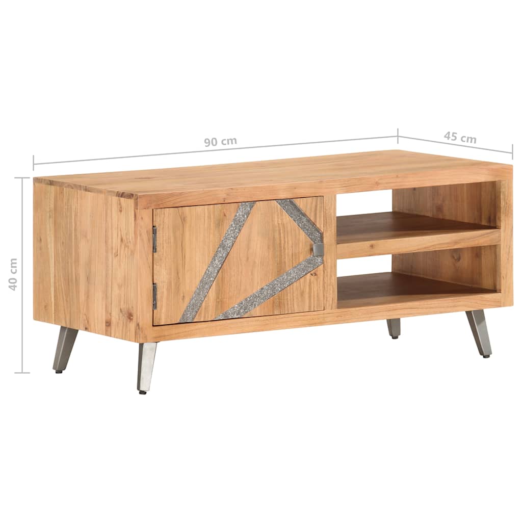 Stolić za kavu 90 x 45 x 40 cm od masivnog drva bagrema