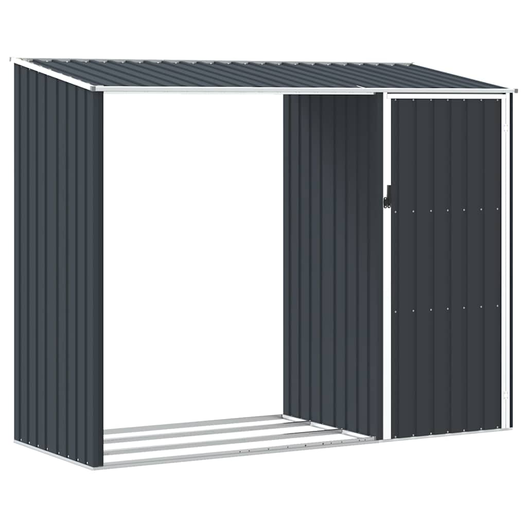 Vrtno spremište za drva antracit 245x98x159 cm pocinčani čelik