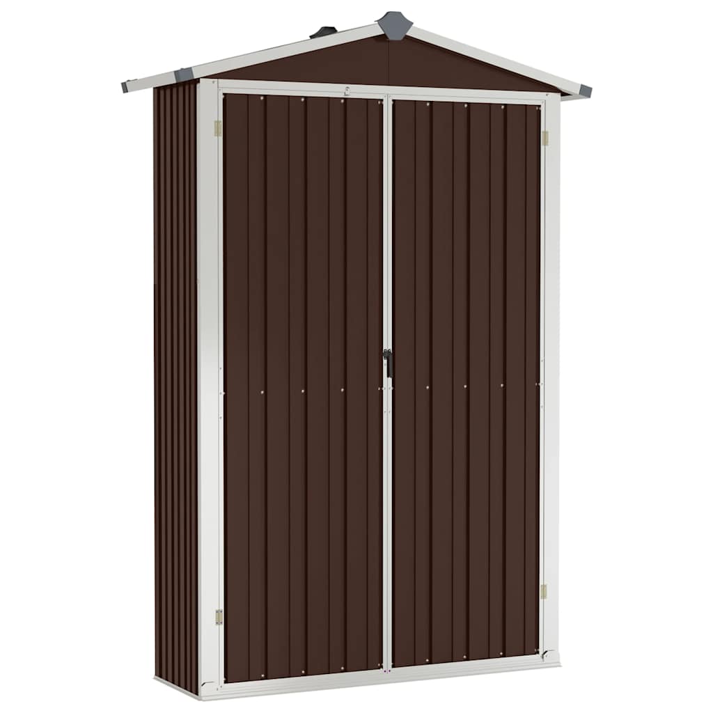 Vrtno spremište smeđe 116x45x175 cm od pocinčanog čelika