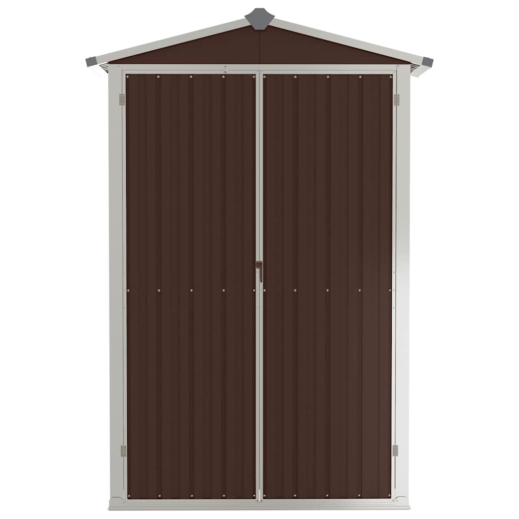 Vrtno spremište smeđe 116x45x175 cm od pocinčanog čelika