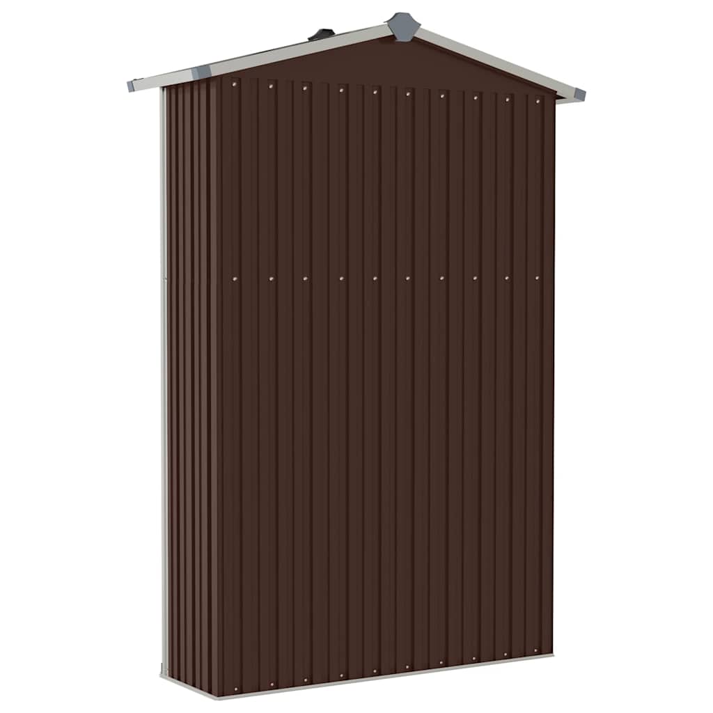Vrtno spremište smeđe 116x45x175 cm od pocinčanog čelika