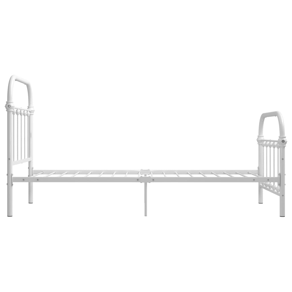Okvir za krevet bijeli metalni 100 x 200 cm