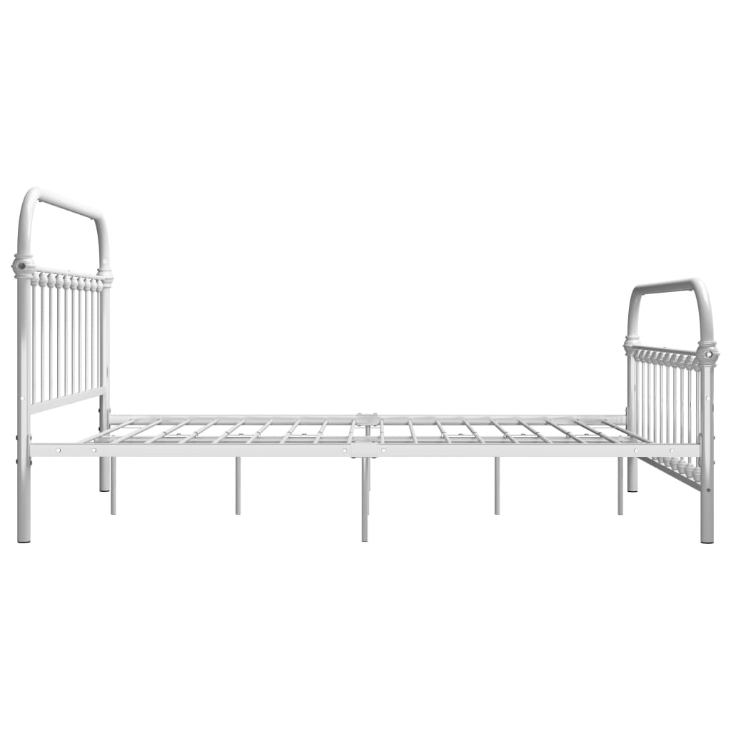 Okvir za krevet bijeli metalni 140 x 200 cm