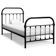 Okvir za krevet crni metalni 100 x 200 cm