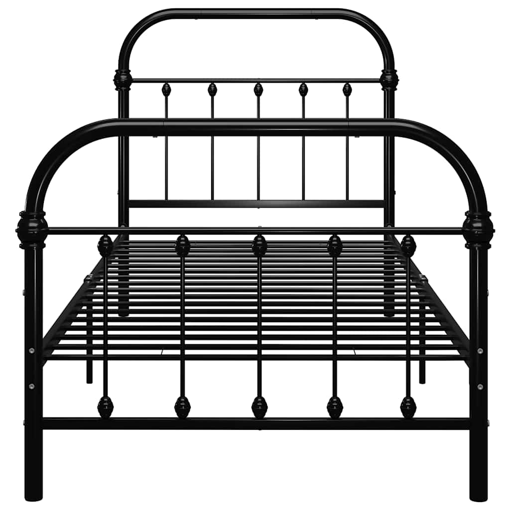 Okvir za krevet crni metalni 100 x 200 cm