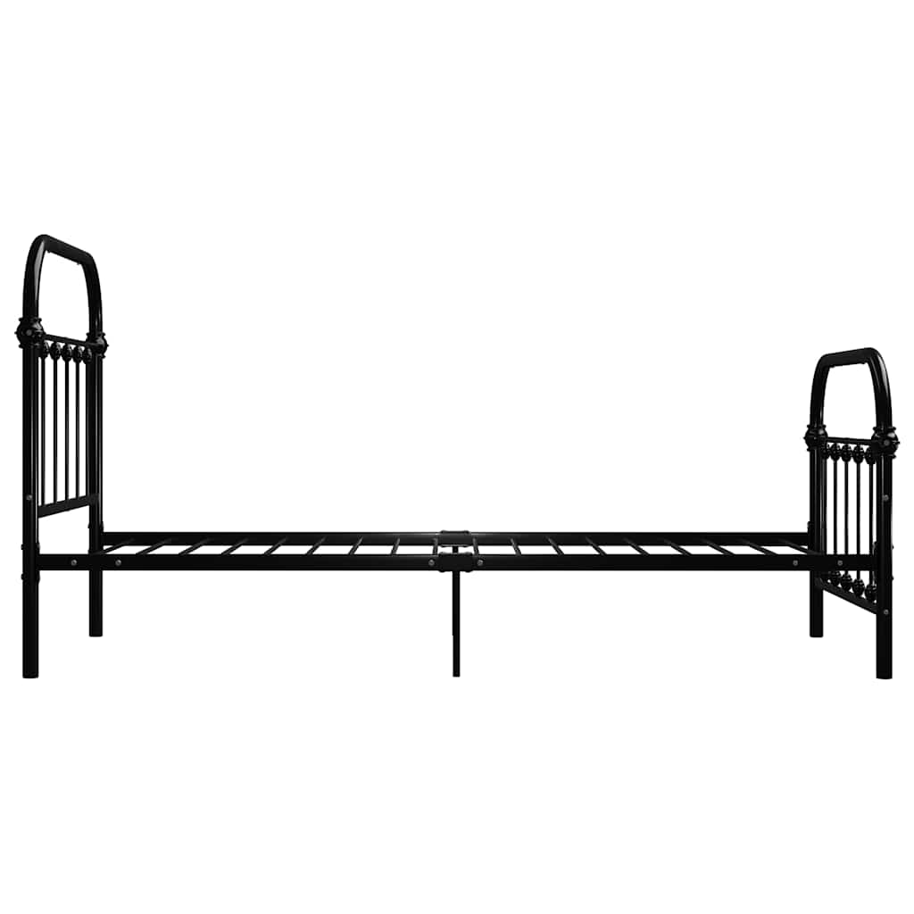 Okvir za krevet crni metalni 100 x 200 cm