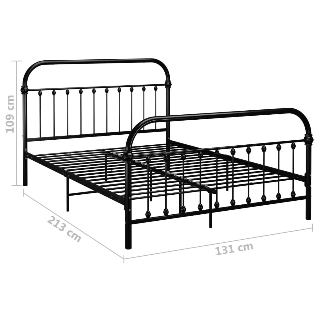 Okvir za krevet crni metalni 120 x 200 cm