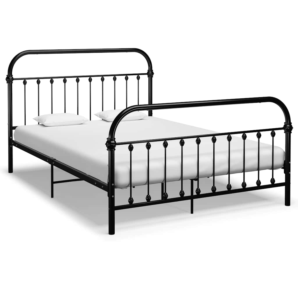 Okvir za krevet crni metalni 160 x 200 cm