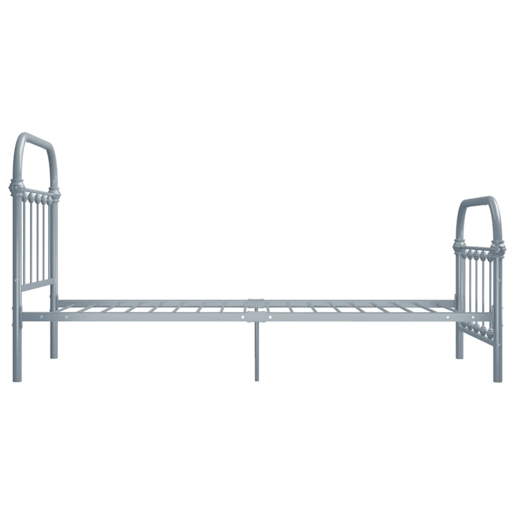 Okvir za krevet sivi metalni 100 x 200 cm