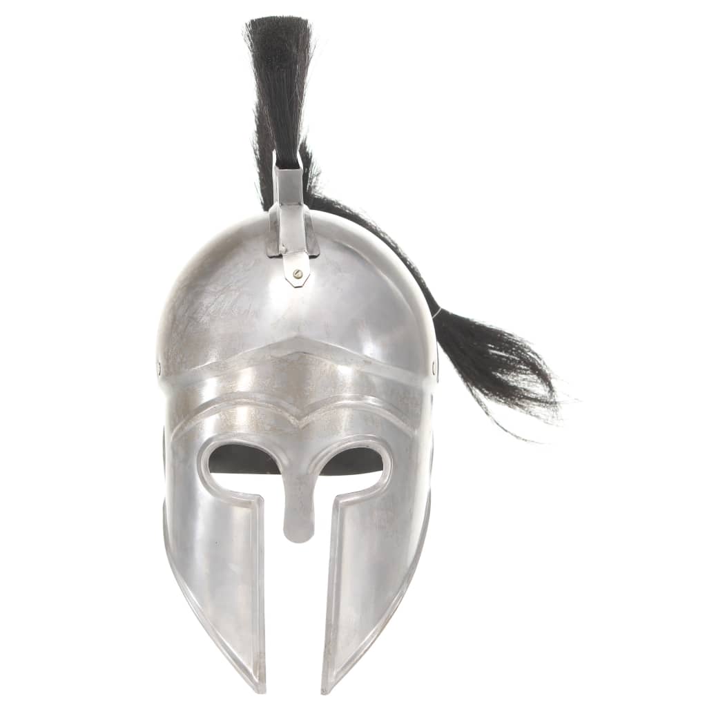 Antikna replika grčke ratničke kacige za LARP srebrna čelična