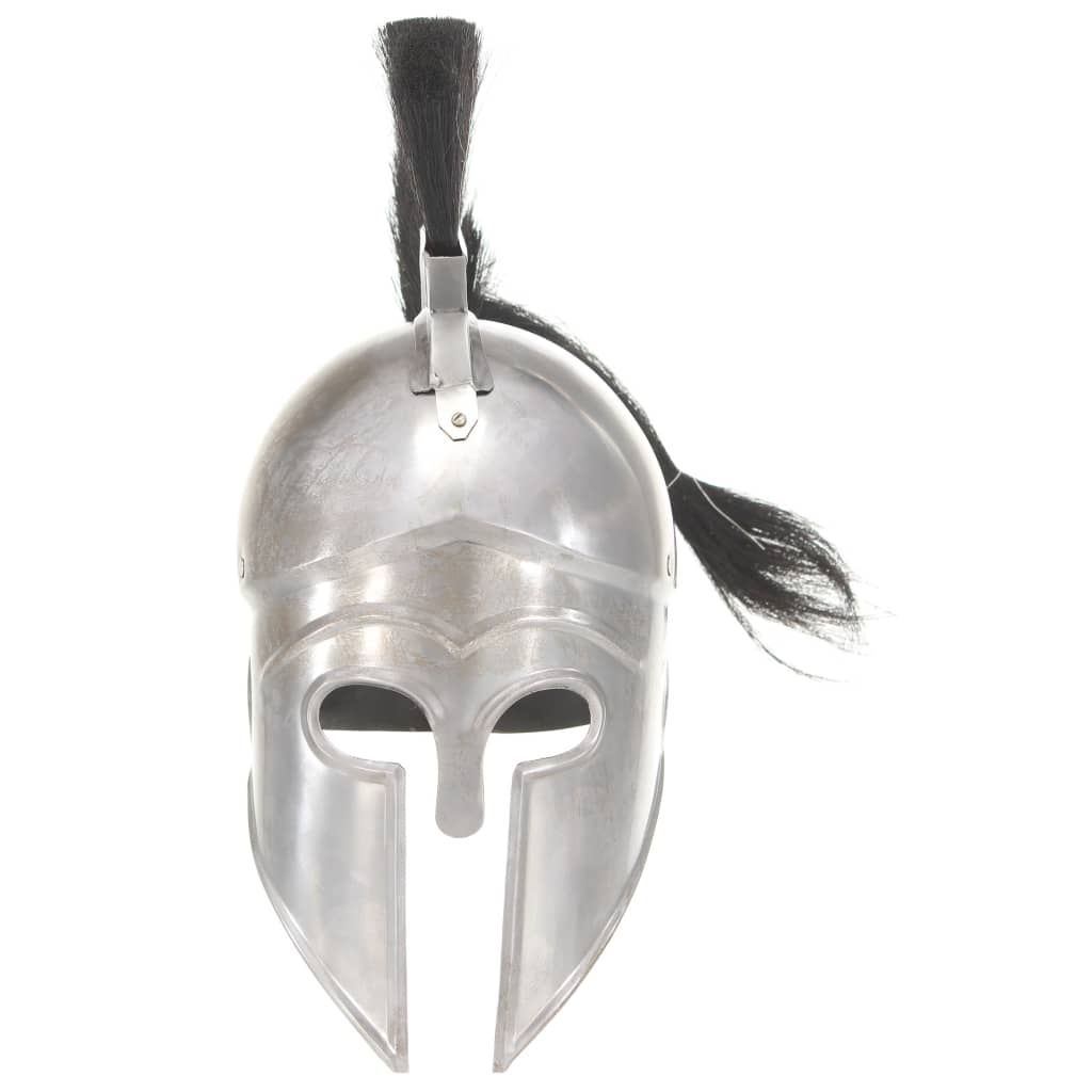 Antikna replika grčke ratničke kacige za LARP srebrna čelična