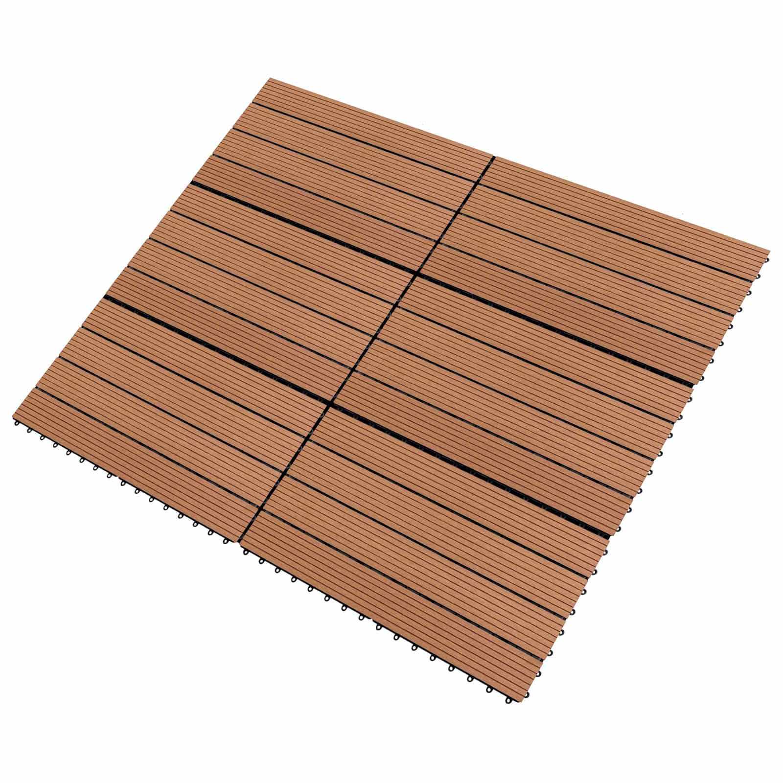 Pločice za decking 6 pcs Smeđa 60 x 30 cm Drvoplastična smjesa