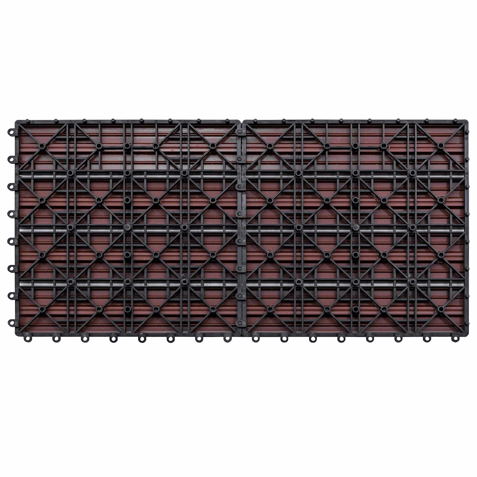 Pločice za decking 6 pcs Smeđa 60 x 30 cm Drvoplastična smjesa