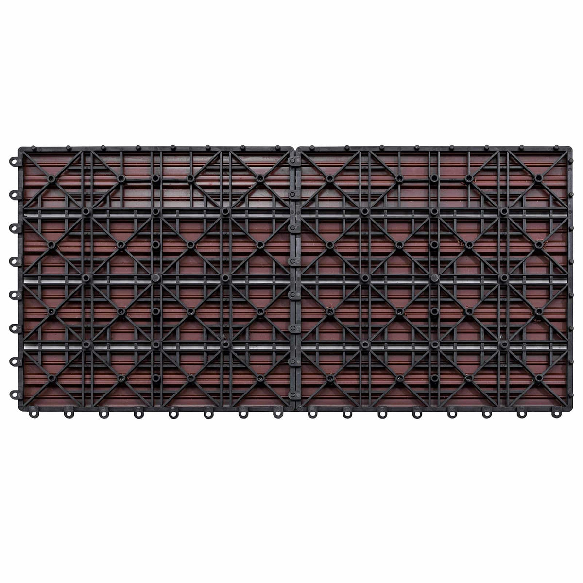 Pločice za decking 6 pcs Smeđa 60 x 30 cm Drvoplastična smjesa