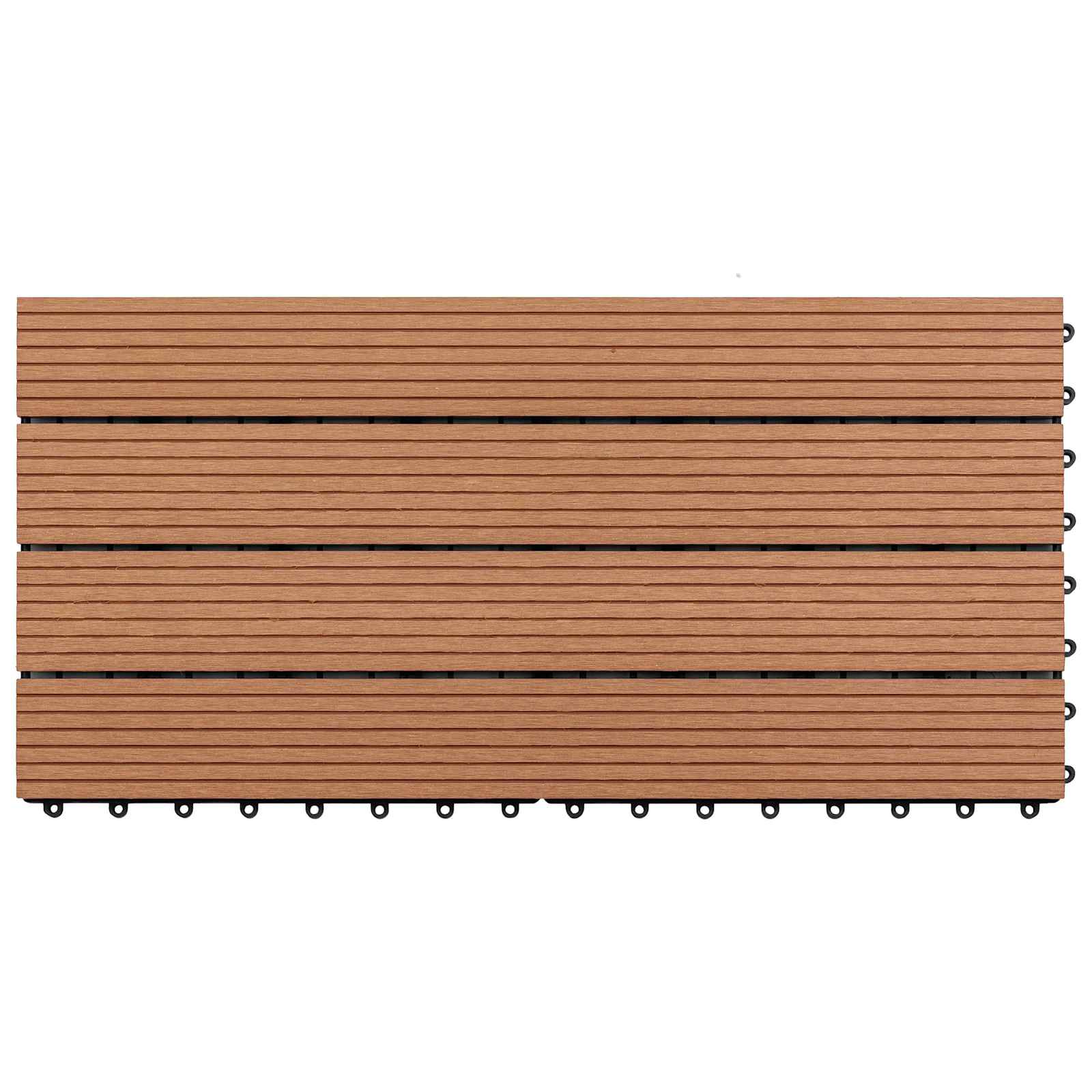 Pločice za decking 6 pcs Smeđa 60 x 30 cm Drvoplastična smjesa