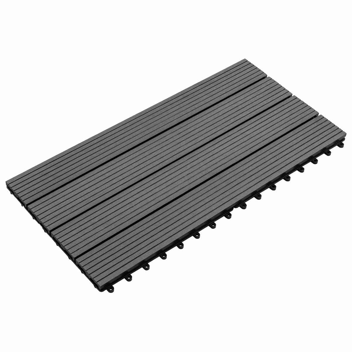 Pločice za decking 6 pcs Sivi 60 x 30 cm Drvoplastična smjesa