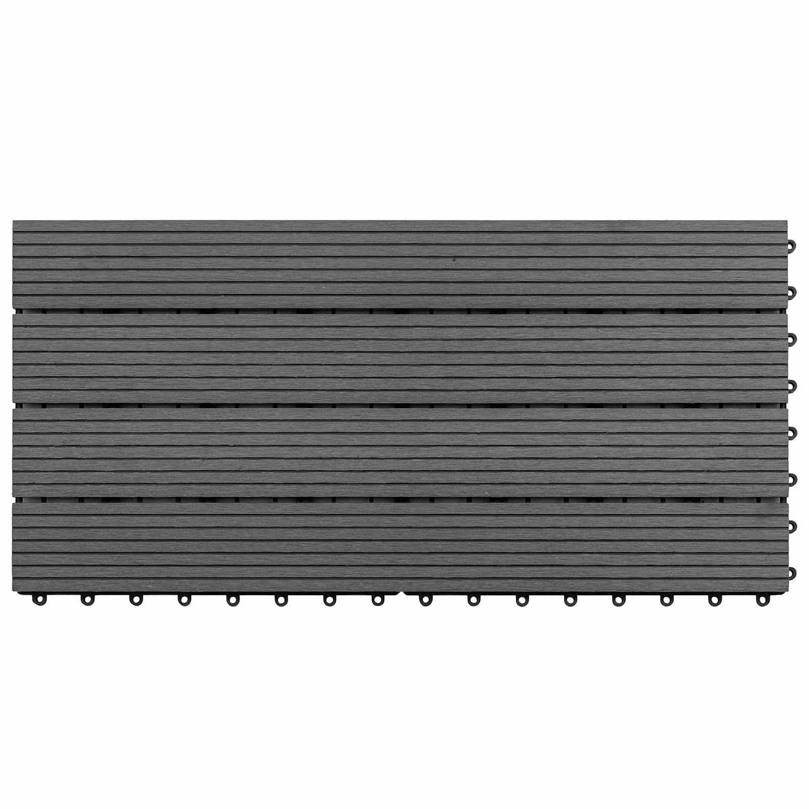 Pločice za decking 6 pcs Sivi 60 x 30 cm Drvoplastična smjesa