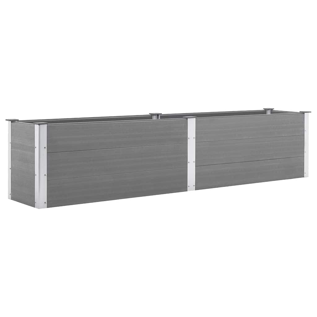 Vrtna posuda za sadnju 250 x 50 x 54 cm WPC siva
