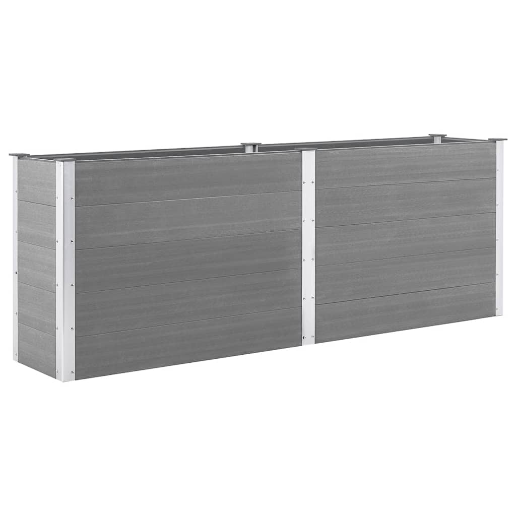 Vrtna posuda za sadnju 250 x 50 x 91 cm WPC siva