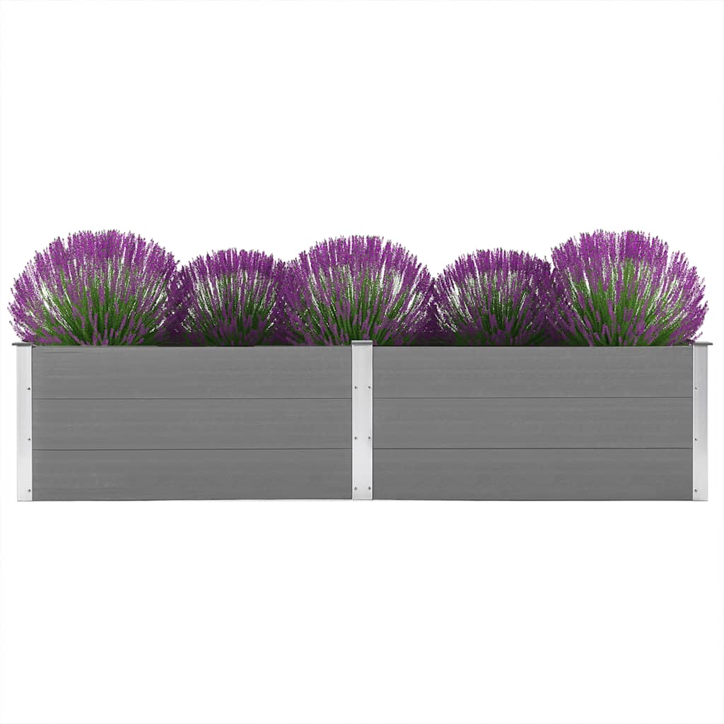 Vrtna posuda za sadnju 250 x 100 x 54 cm WPC siva