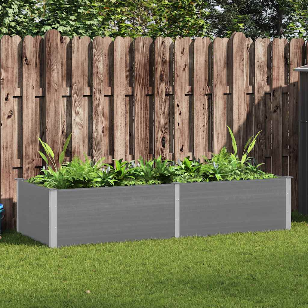 Vrtna posuda za sadnju 250 x 100 x 54 cm WPC siva
