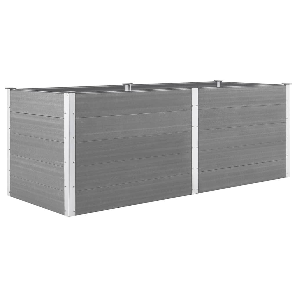 Vrtna posuda za sadnju 250 x 100 x 91 cm WPC siva