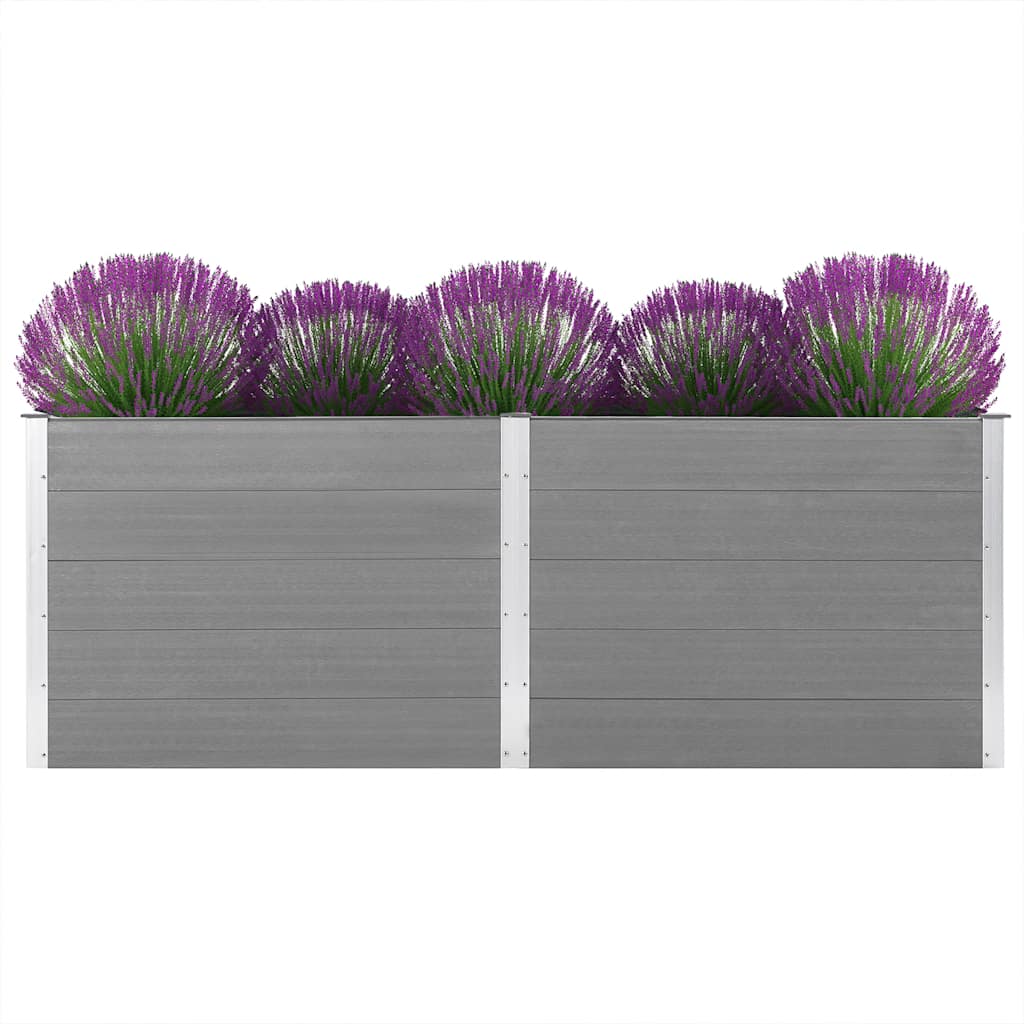 Vrtna posuda za sadnju 250 x 100 x 91 cm WPC siva