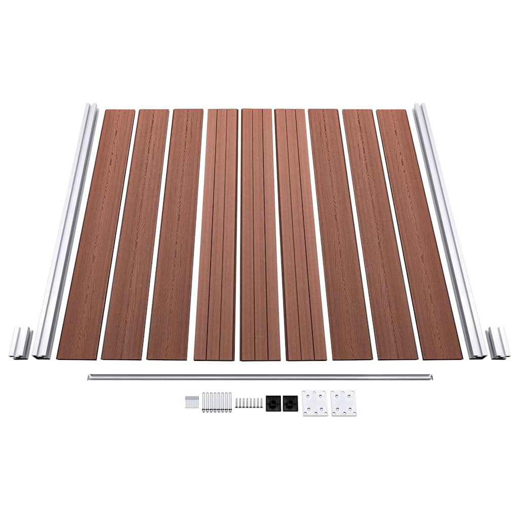 Vrtna ograda WPC 180 x 186 cm smeđa
