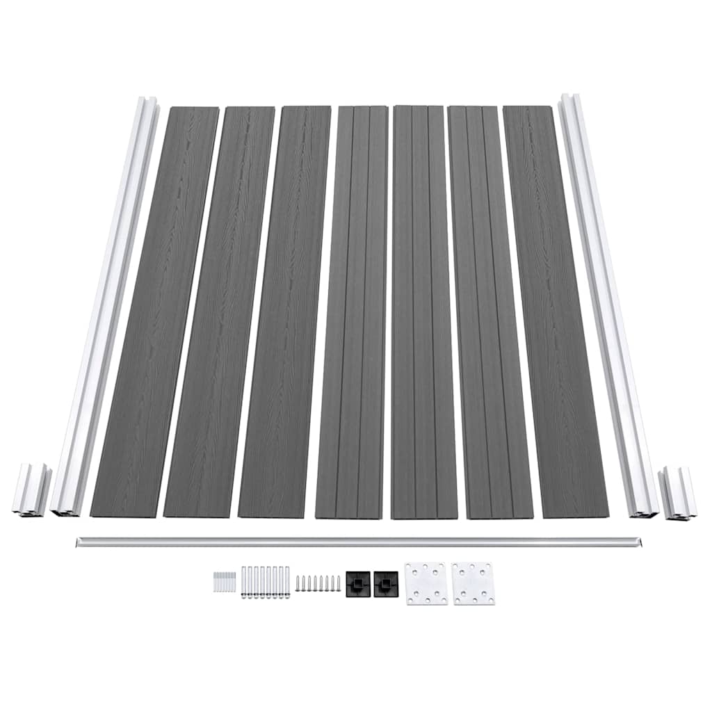 Vrtna ograda WPC 180 x 186 cm siva