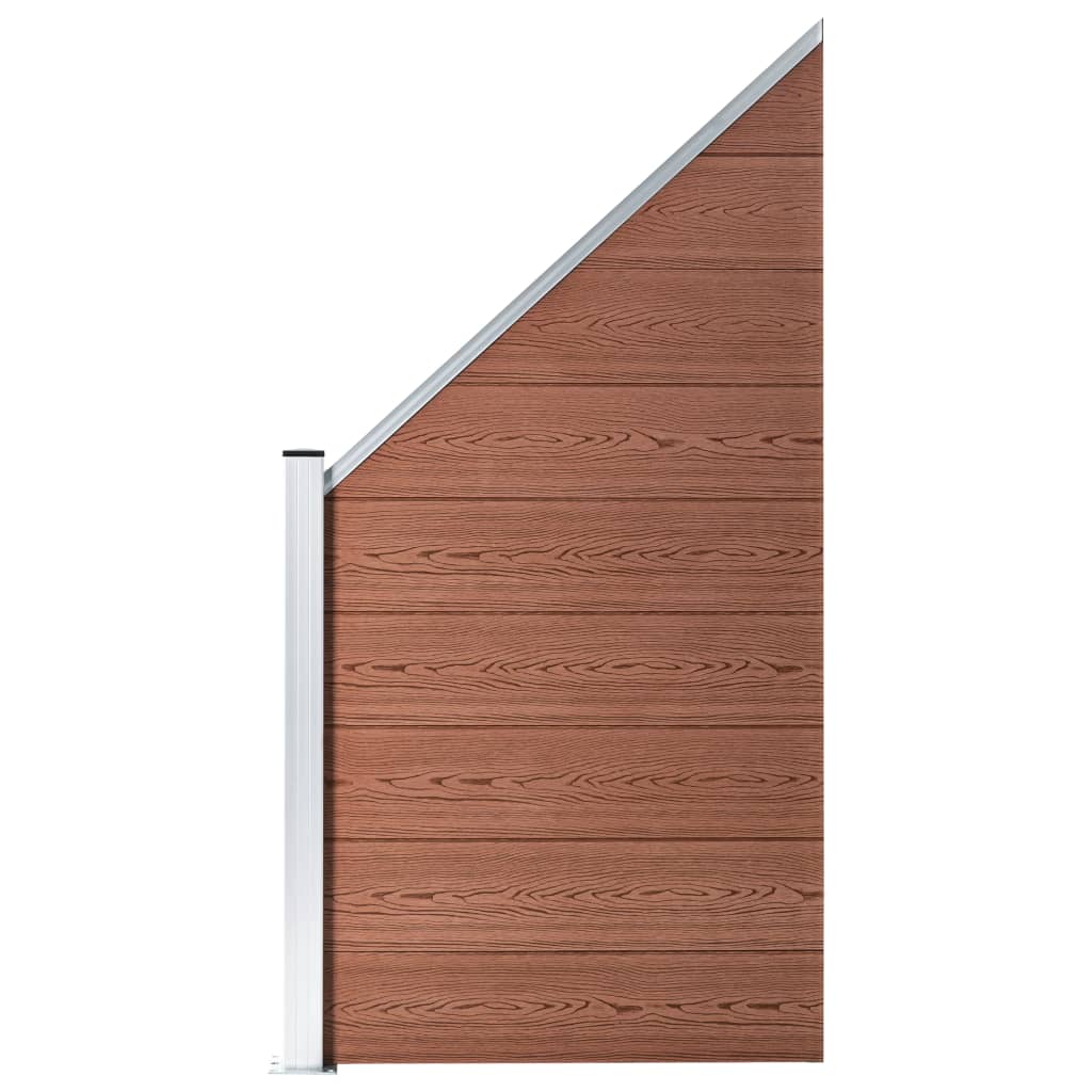Panel za ogradu WPC 95 x (105 - 180) cm smeđi