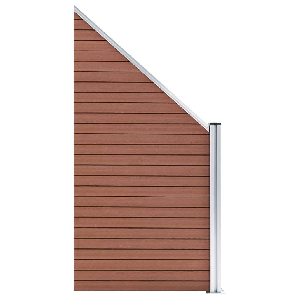 Panel za ogradu WPC 95 x (105 - 180) cm smeđi