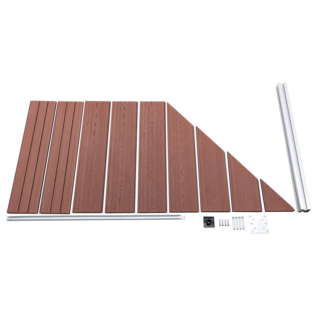 Panel za ogradu WPC 95 x (105 - 180) cm smeđi