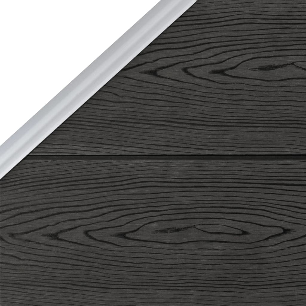 Panel za ogradu WPC 95 x (105 - 180) cm sivi