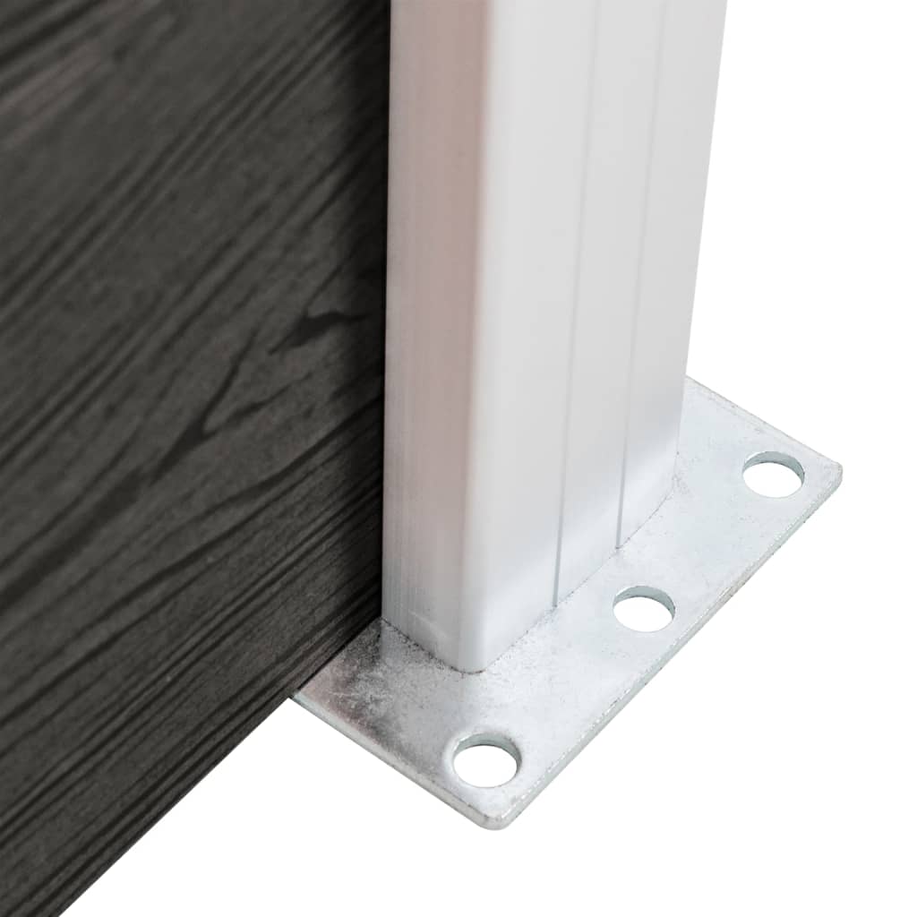 Panel za ogradu WPC 95 x (105 - 180) cm sivi