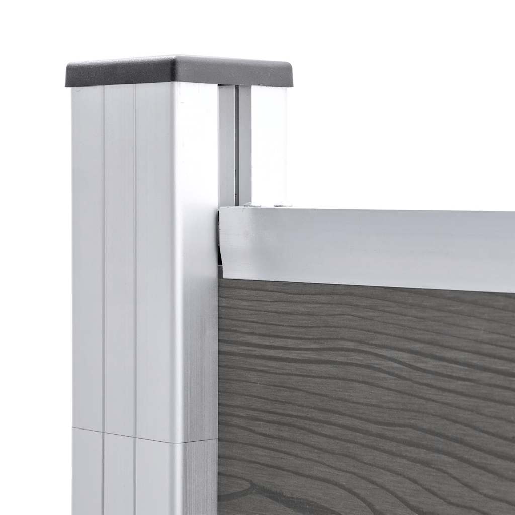 Vrtna ograda WPC 180 x 105 cm siva