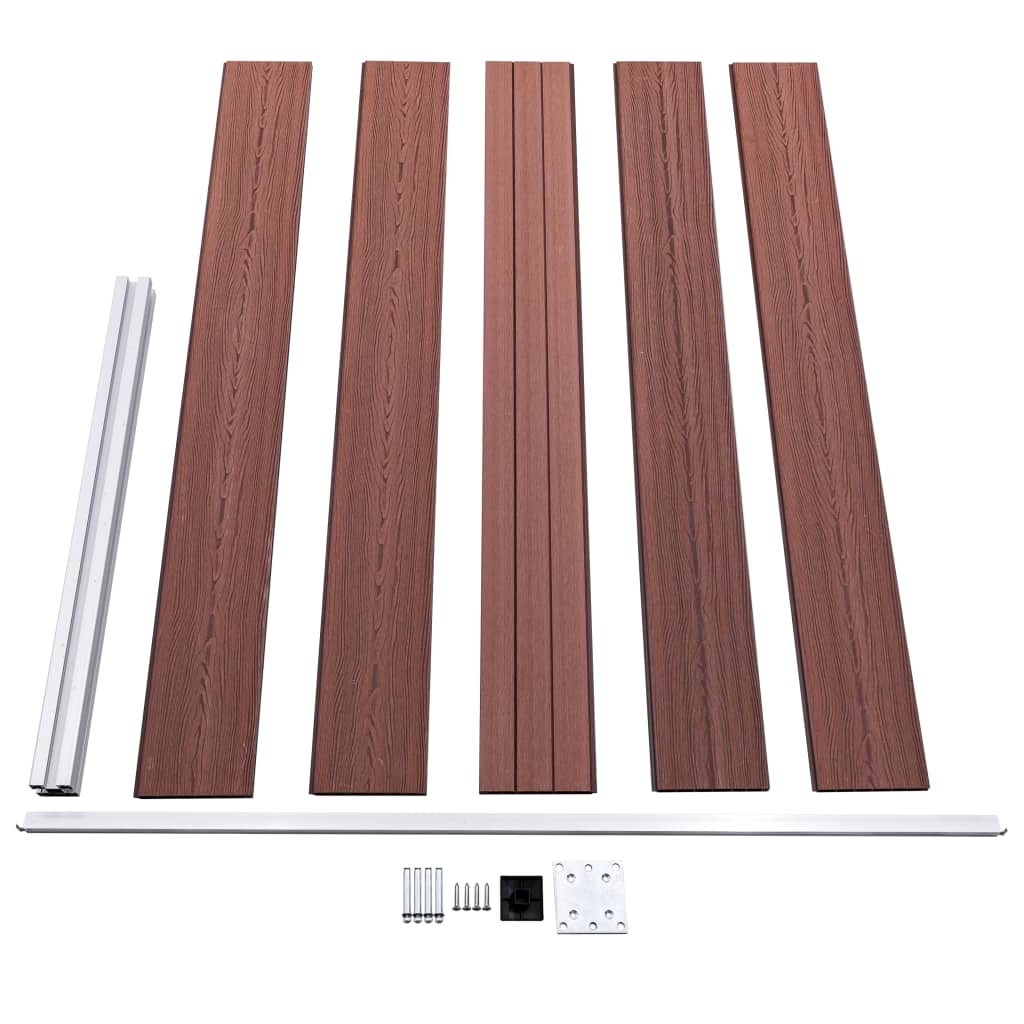 Vrtna ograda WPC 175 x 105 cm smeđa