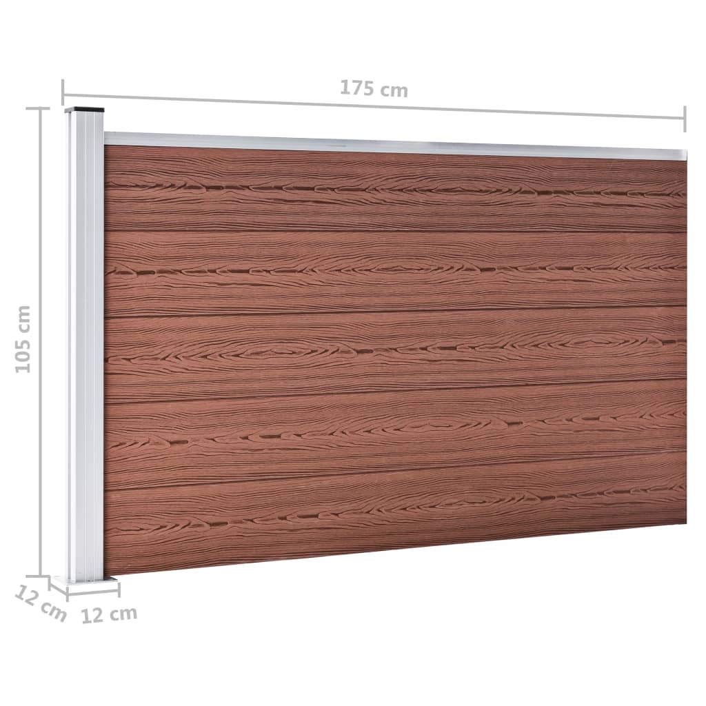 Vrtna ograda WPC 175 x 105 cm smeđa