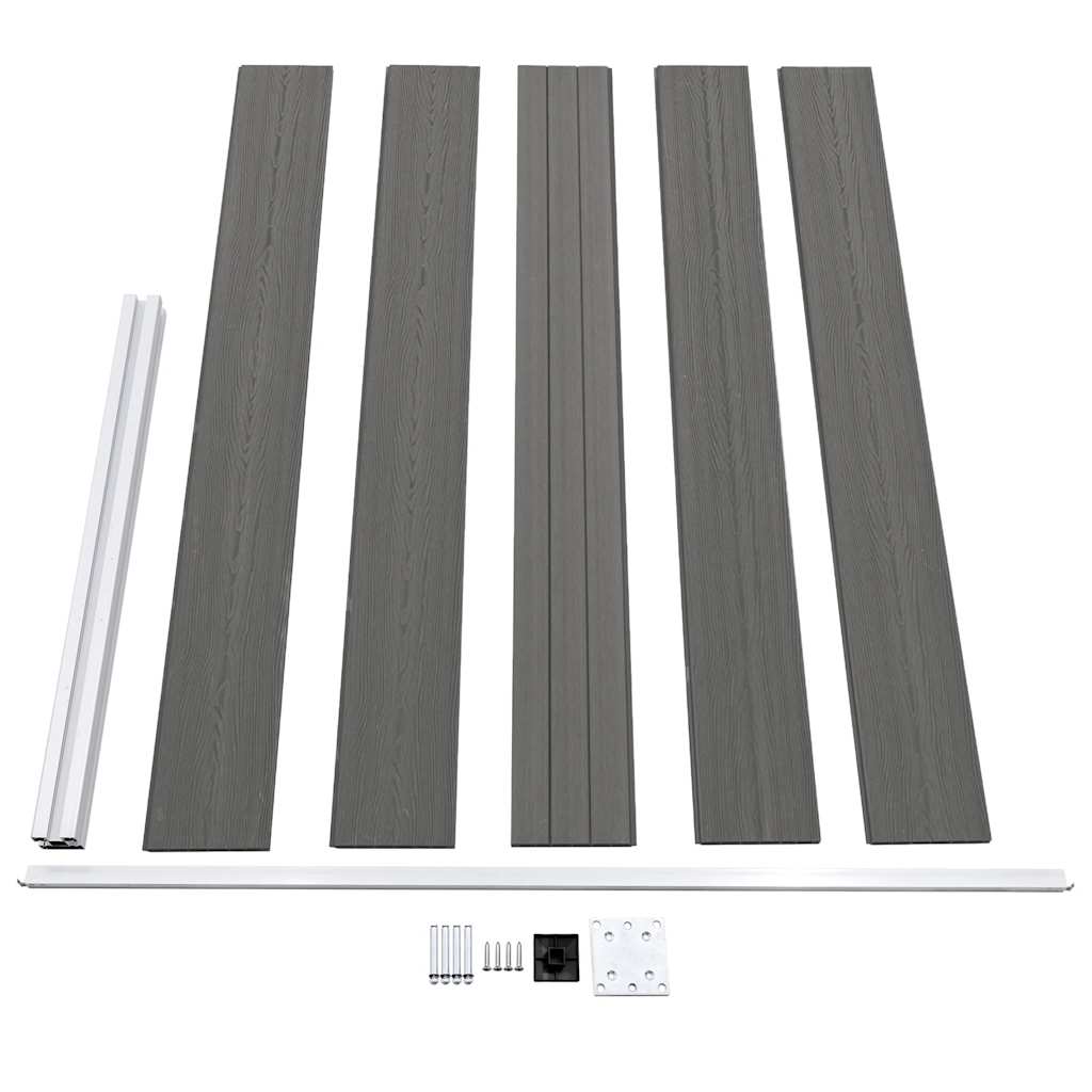 Vrtna ograda WPC 175 x 105 cm siva