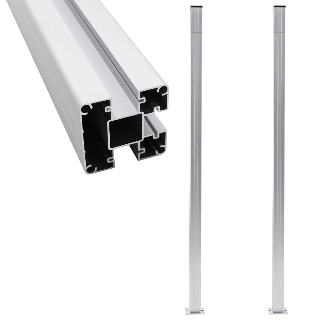 Stupovi za ogradu 2 kom aluminijski 185 cm