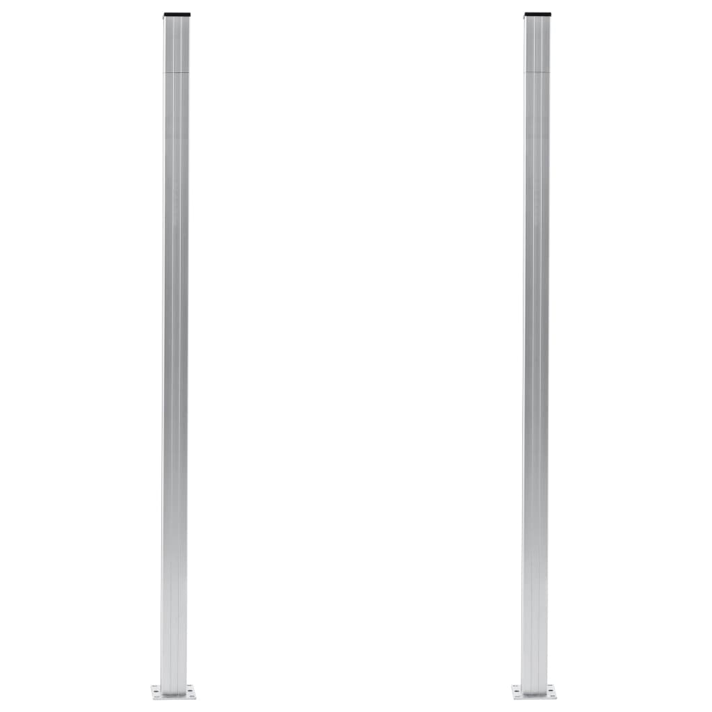 Stupovi za ogradu 2 kom aluminijski 185 cm