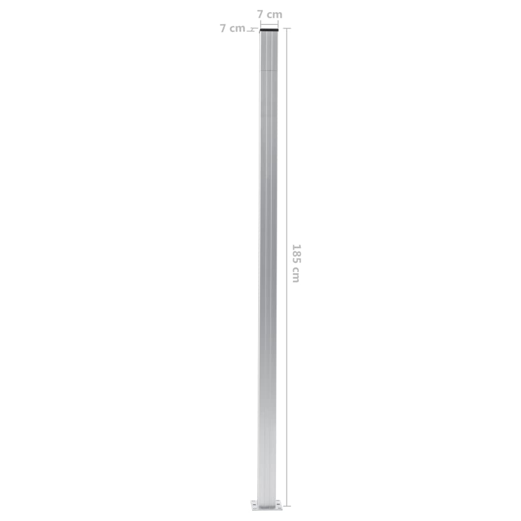 Stupovi za ogradu 2 kom aluminijski 185 cm