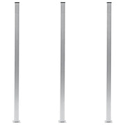 Stupovi za ogradu 3 kom aluminijski 185 cm