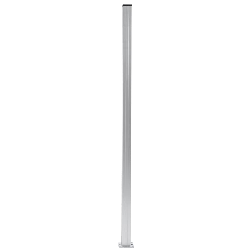 Stupovi za ogradu 3 kom aluminijski 185 cm
