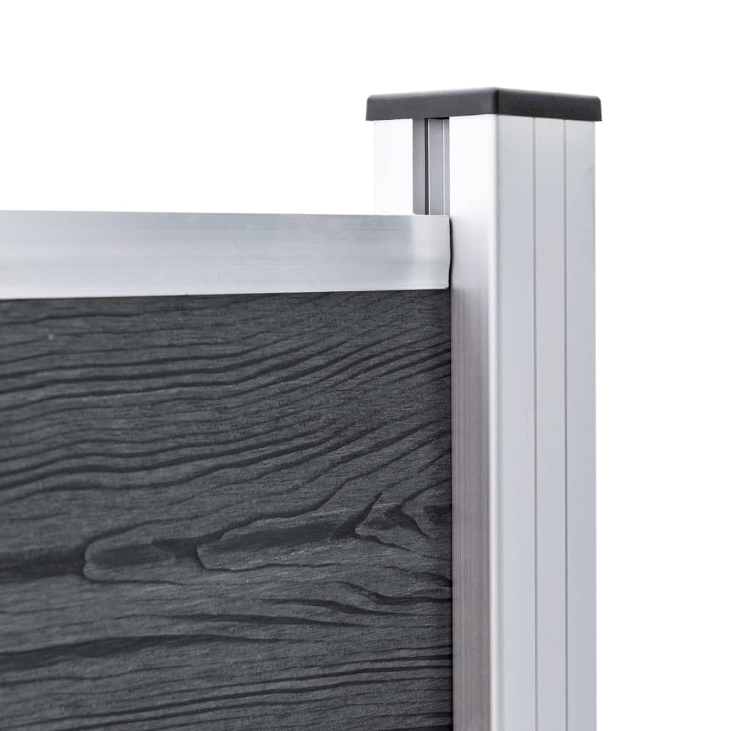 Stupovi za ogradu 3 kom aluminijski 185 cm