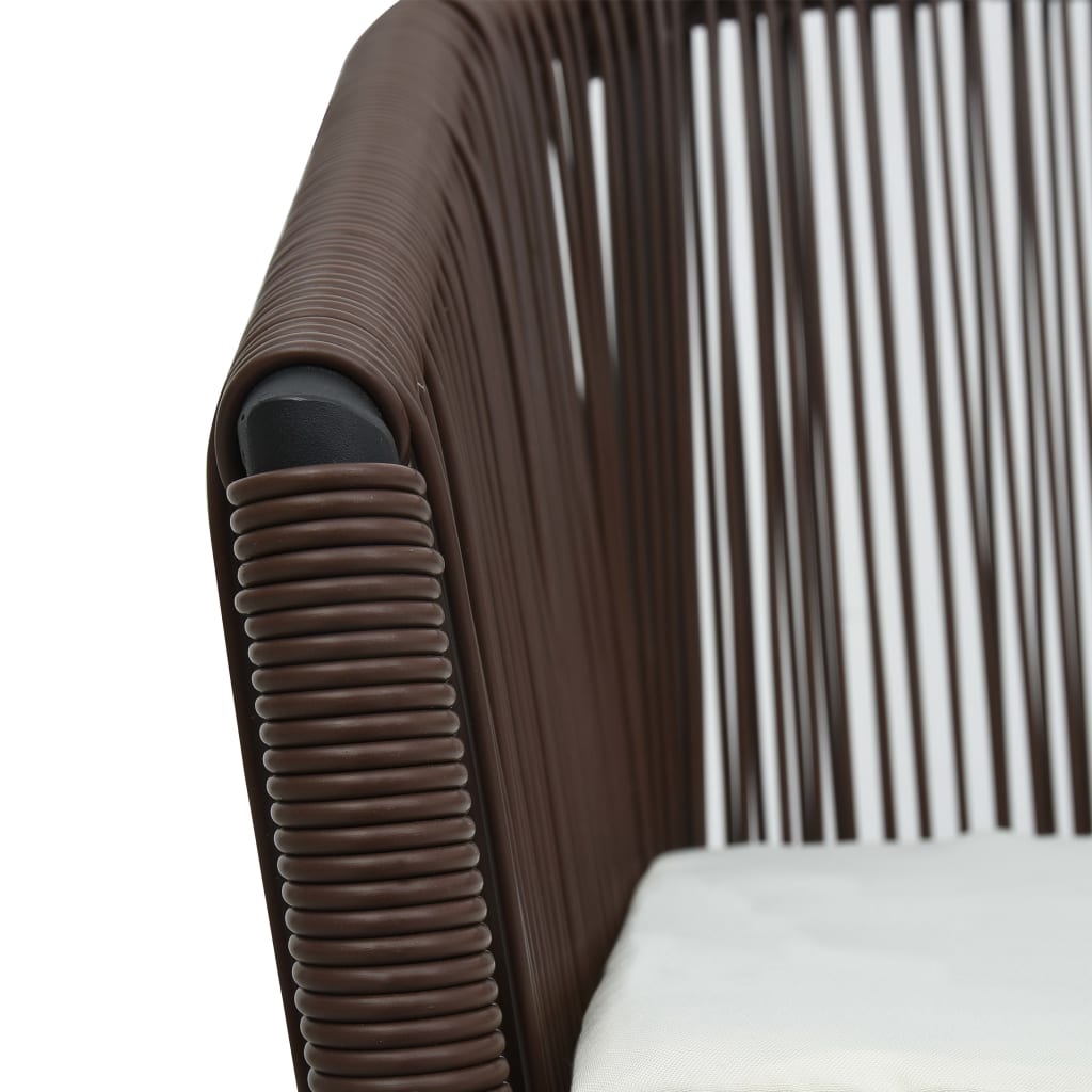 Vrtne stolice 2 kom smeđe PE ratan