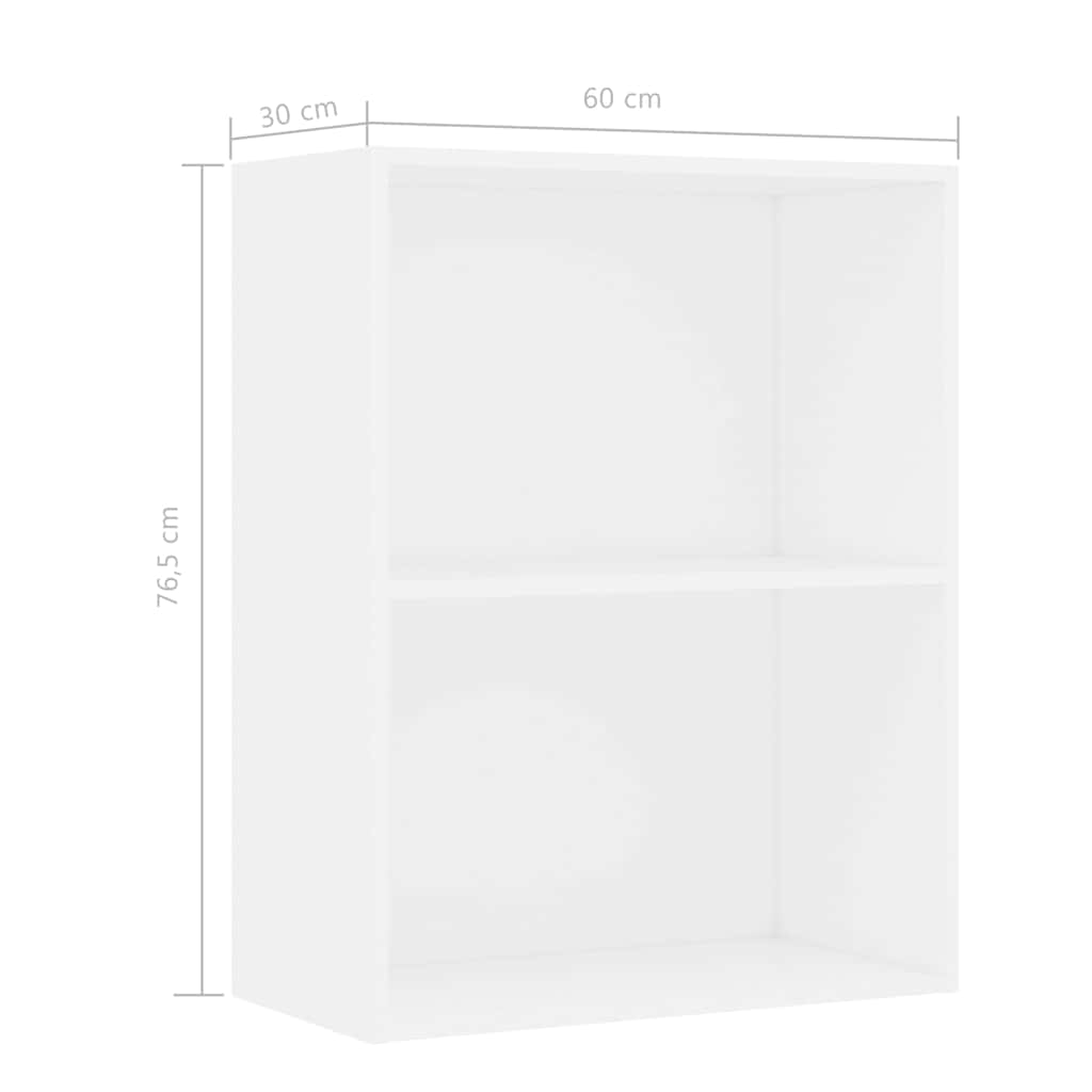 Polica za knjige bijela 60x30x76,5 cm izrađeno drvo