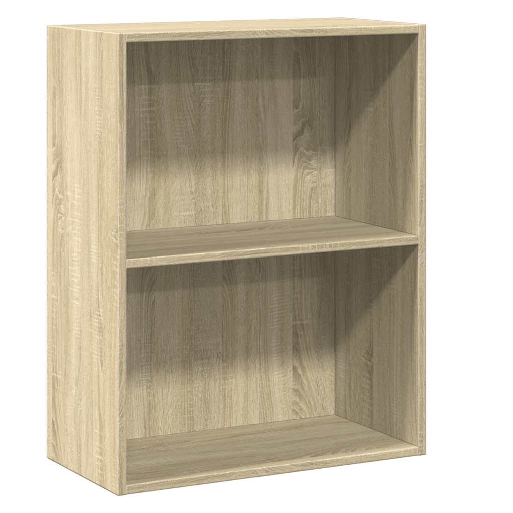 Ormarić za knjige s 2 razine boja hrasta 60x30x76,5 cm drveni