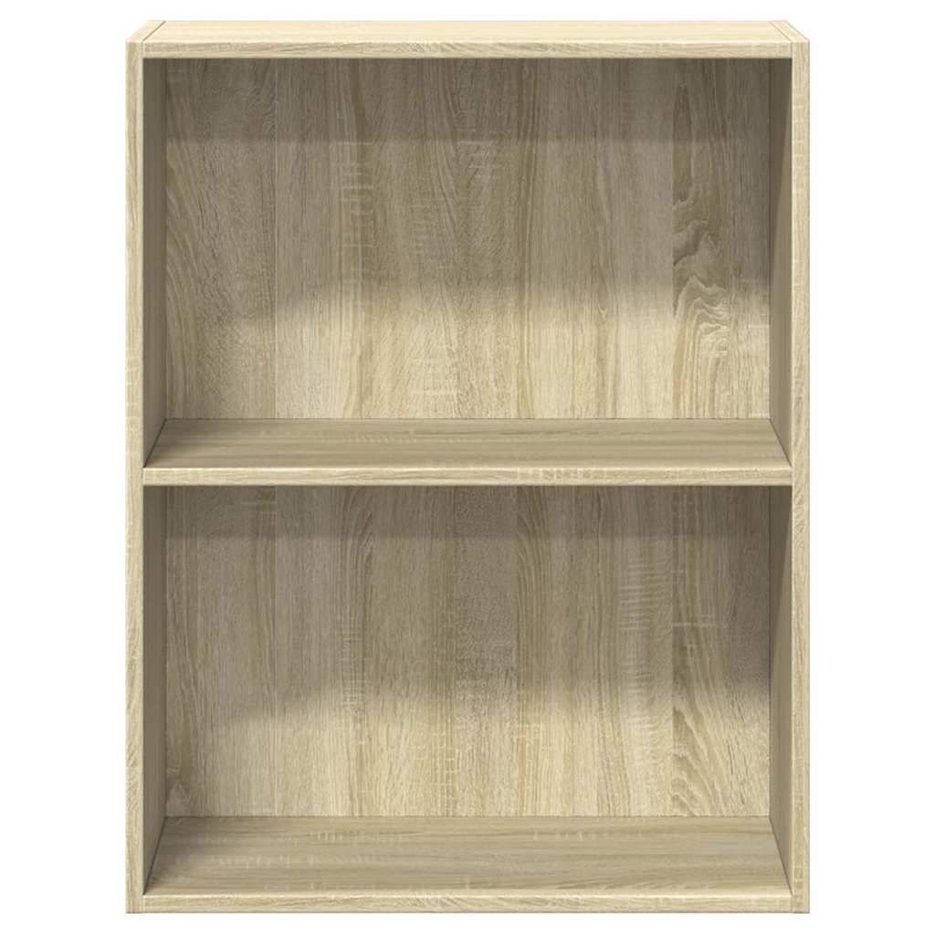 Ormarić za knjige s 2 razine boja hrasta 60x30x76,5 cm drveni
